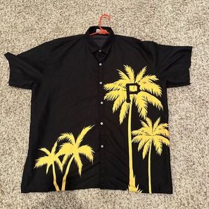 MLB Pittsburgh Pirates Hawaiian Button Front Shirt Levin's Men's XL